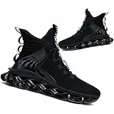 Hello MrLin Herren-Laufschuhe, rutschfest, athletisch, Tennis, Walking, Sneaker, Hip-Hop, Schwarz3, 44.5 EU