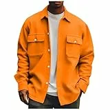 TIMELYE Herren Hemd Cord Leichte Herrenhemd Cord Kordjacke Teddy Cord-Hemd Oversize Hemd Kariert Herren Blusen Herbst Cordbluse Lang Bluse