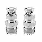 Fydun HF Koaxial Adapter 2 Stück BNC-Stecker auf UHF SO239 PL 259 Buchse HF Koaxial Adapter Testkonverter Antennen Adapter