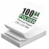 100 Blatt, A4-Thermopapier für Tragbare Drucker M08F/ M832/ Q302/M834/MT800, Kompatibel mit Broth... Phom... HP..., A4 Thermopapier 210x297 mm (Gefaltet, Endlospapier)