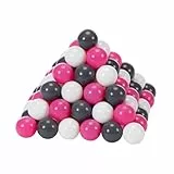 KNORRTOYS.COM 56757 Knorrtoys 56757-Bälleset ca. Ø6 cm-100 Creme/Grey/Rose Bälle, Cream