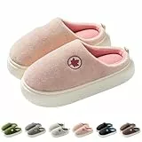 Esprit Hausschuhe Damen Plüsch Damen-Hausschuhe Geschlossen Flauschig Baumwollschuhe Wärme Plüschhausschuhe Thermo Kuschelhausschuhe Breite Füße Filzhausschuhe Gefütterte Hausschlappen rutschfest
