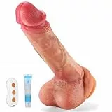 Dildo Vibration für frauen, 20cm Diloschwanz für Frauen Anal Vibrator Sex Spielzeug für die Frau & Männer & Paare mit 10 Stoß- & Vibrationsfunktionen, Dildos Vibratorensets für Frauen Sexspielzeug