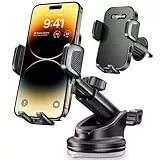 Topmake Kfz-Handyhalterung, 【2025 Upgrade】 3-in-1 Handyhalterung für Auto, Armaturenbrett, Windschutzscheibe, Saugnapf, Freisprecheinrichtung, Kfz-Halterungen, universell, schwarz