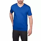 HRM Herren Luxury V-Neck Tee, royalblau, Gr. XL I Premium T-Shirt Herren V-Ausschnitt aus 100% Bio-Baumwolle I Basic T-Shirt bis 60°C waschbar I Hochwertige & nachhaltige Herren-Bekleidung