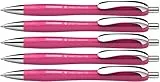Schneider 132509 Slider Rave XB Kugelschreiber (Limitierte Sonderedition in power pink, Made in Germany) 5 Stück, Schreibfarbe: blau
