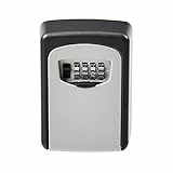 Amazon Basics Schlüsselkasten, Wandmontage, Kombination, Schwarz, 3.5 x 8.6 x 12 cm