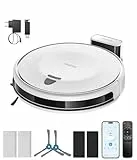 Redkey E6 Saugroboter mit 7000 Pa Saugkraft, Dynamische Navigation, Bis zu 170 Min Laufzeit, Roboterstaubsauger mit Ladestation, Fernbedienung und APP, Ideal für Tierhaare,Teppich,Hartboden