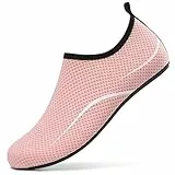 LATATL Badeschuhe Wasserschuhe Schnell Trocknend Schwimmschuhe Strandschuhe Aquaschuhe Surfschuhe Leicht Barfußschuhe Tauchschuhe Wassersportschuhe für Damen Herren(Pink,37 EU)
