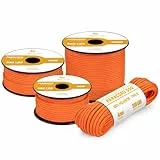 Abma Cord Paracord 4mm 15m Schnur Typ III Paracord 550 Seil 7 Kern für Outdoor, Camping, Survival, Basteln, Armband - Max. 250kg - Orange
