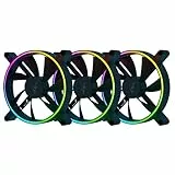 Razer Kunai Chroma - aRGB-PC-Hochleistungslüfter (Leise, leistungsstarke, Bis zu 8 Lüfter anschließen, Unterstützung für PWM-Lüftersteuerung, Razer Chroma) 3 Lüfter | 140MM