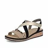 Rieker Damen Keilsandalen V3663, Frauen Sandalen,Sommerschuhe,Freizeitschuhe,offene Schuhe,Strandschuhe,Multi (92),40 EU / 6.5 UK