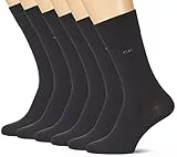 Calvin Klein Herren Crew Socken, Schwarz, 43/46 (6er Pack)