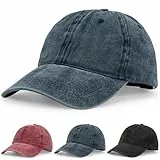 Dzpuhuojz Baseball Caps für Herren und Damen, Vintage Base Cap männer, Einstellbare Kappe Herren, voller Baumwolle Sonnenschutz Baseballkappe für Golf, Laufen, Outdoor-Workouts, Reisen, Blau