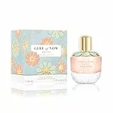 Elie Saab Girl of Now Lovely 50 ml – Eau de Parfum für Frauen – Blumiger Gourmand-Duft – Prickelnde Noten von Mandarine, Birne, Mandelblüte und Tonkabohne – Transparenter Glasflakon