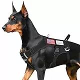 FAYOGOO Taktisches Hundegeschirr für große und mittelgroße Hunde, Netzgewebe, atmungsaktiv, ausbruchsicher, mit Griff, kein Ziehen, Militärdienst, Hundeweste mit abnehmbaren Flicken für Spaziergänge,