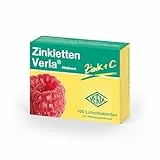 Zinkletten Verla Himbeere – 5 mg Zink in Form von Zinkcitrat+ 30 mg Vitamin C zum Lutschen und Kauen, für die tägliche Zinkversorgung, mit Himbeergeschmack, vegan, glutenfrei, ohne Lactose, 100 St