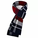 KEECOW Winterschal Herren,30% Merinowolle Herrenschal Winter,Weiche Warm Kaschmir Schal in 4 Farbe Weihnachtensgeschenk