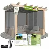 TTL GARDEN Moskitonetz Deluxe XXL 500x300x250cm schwarz - feinmaschig 0,07mm Maschenweite - Insektenschutzgitter 3 Eingänge - reißfest UV-stabil & atmungsaktiv - Insektenschutz Moskitoschutz