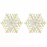 SOIMISS 6 Stück Weihnachten Brosche Pins Metall Kristall Strass Schneeflocke Brosche Weihnachten Xmas Silvester Neujahr Party Gastgeschenk Mitbringsel Weihnachtsschmuck Golden