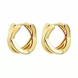 DIELOVEHUA Gold Ohrring für Damen, Gold X Form Ohrringe, Creolen Kleine Huggie Ohrringe, Hypoallergen, Modeschmuck Geschenk für Damen Frauen Braut Geschenk