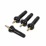 4 Stück Ventil für Schrader Sensor, Gummiventil Ersatz Schrader, Reifendrucksensor Reifendruckkontrollsystem Reifen Ventilstämme TPMS Sensor Ventilschaft Ventileinsätze für Auto