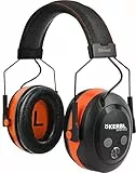 Kerbl Works Multimedia Gehörschützer mit Bluetooth, schwarz/orange, 14x10x20 cm, Gehörschutz, Ohrenschützer, Ohrenschutz, Kunststoff, Erwachsene