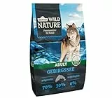 Dehner Wild Nature Hundefutter Gebirgssee, Trockenfutter getreidefrei / zuckerfrei, für ausgewachsene Hunde, Lachs / Huhn, 4 kg