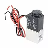 Magnetventil, Fydun 12V DC 1/4 Zoll 2 Wege Normalerweise Luftventil Solenoid Pneumatik Aluminium Geschlossenes Elektrisches Magnet Ventil für Luft Gas Wasser