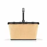 reisenthel carrybag frame raffia black – Stabiler Einkaufskorb mit viel Stauraum und praktischer Innentasche – Elegantes und wasserabweisendes Design