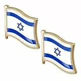 LIOOBO 2stücke Israelische Flagge Anstecknadel Brosche Flagge Pin Für Kleidung Taschen Hemd Rucksack Diy Handwerk