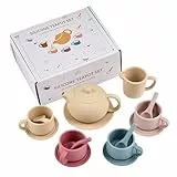 Teeservice Für Kleine Mädchen – Kinderessen | 7,68 Zoll Silikon | Verkleidungs- Und Imitationsspielset Für Und Kleinkinder, Unzerbrechlich, Ideal Für Geburtstage & Partys