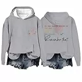 Angxiwan Hoodie Damen lang mit Kapuze und reißverschluss,Hoodie Damen Kapuzenpullover mit Kapuze Vintage Klamotten Zip Lässige lockere Kapuzenshirt Herbst Fashion Streetwear Y2K Winter Oberteile