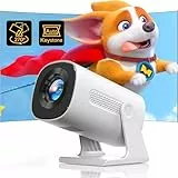 AKIYO Mini Beamer【Automatische Trapezkorrektur】200 ANSI Beamer Handy Full HD 1080P Unterstützt mit Bluetooth5.2, 270° Drehung und 50% Zoom Projektor Kompatibel mit iOS/Android/PS5/Fire Stick/HDMI/USB