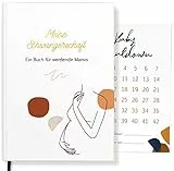 OLGS Schwangerschaftstagebuch Meine Schwangerschaft Modern Line-Art | Erinnerungsbuch Ratgeber Geschenkidee Babyparty | Geschenk für Schwangere Gratis Baby Countdown (Modern Line-Art)