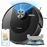 Ultenic Saugroboter mit Wischfunktion, 8000Pa Saugkraft, 180Min Laufzeit, 3 in 1 Saug und Wischroboter mit LiDAR Navigation, Staubsauger Roboter für Teppich, Tierhaare, APP & Fernbedienung Steuerung