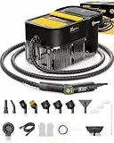 Gautye Dampfreiniger für Alles, Steam Cleaner Handgerät mit 10 Sekunden Aufheizzeit, 2L Wassertank, 1600W, 3 BAR Dampfdruck, 18 Zubehörteile für Fugen, Badezimmer, Fenster, Auto und Boden