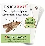 nemabest® Schlupfwespen gegen Lebensmittelmotten - 7 Karten à 1 Lieferung zur effektiven Bekämpfung - biologische Alternative zur Mottenfalle oder Pheromonfalle