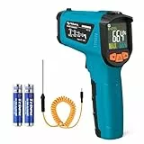 Tilswall Infrarot Thermometer(nicht für Menschen) -50°C bis 800°C IR Digital Laser Temperaturmessgerät mit Kochen LCD Display für Kochen/Barbecue/Pizza Oven/Gefrierschrank/Industrie-W300