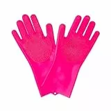 Muc-Off Deep Scrubber Handschuhe, Groß - Wiederverwendbare, Wasserdichte Silikon Handschuhe – Waschhandschuhe für Auto, Fahrrad und Motorrad - Hitzebeständig und BPA-frei, Rosa