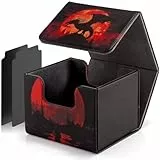 JoyHood Deck Box für YGO Karten mit 2 Premium Kartentrenner, Fasst 110+ Einzeln Karten Sammelkarten Box, Kartenbox Kompatibel mit TCG/OCG/MTG (Blutmond-Drake)