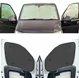 Fensterrollo-Set Kombatibel Mit Mercedes Sprinter (2006-2019)(Frontset) Rückenfarbe in Anthrazit, Reversibel und Thermisch