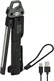 Brennenstuhl Akku LED Handllampe HL 400 AC/LED Werkstattlampe mit integriertem Akku (400lm, 3 individuell schaltbare Lichtquellen, zusammenklappbar, Leuchtdauer max. 6h, inkl. USB C Ladekabel)