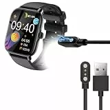 Kompatibel mit IFMDA Smartwatch, 4,7 cm Ladegerät, Blueshaweu 2-polig, magnetisch, USB-Ersatzladung, kompatibel mit IFMDA P72/Horsdo P72/LLKBOHA P72 Smartwatch, 4,7 cm (1,88 Zoll) (schwarz)