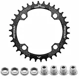 MospdyGear Rundes Fahrrad-Kettenblatt 104 BCD, erhältlich in 32T, 34T, 36T, 38T, Schmal-Breit-Design für MTB und Rennrad, kompatibel mit 7/8/9/10/11-Gang-Systemen (32T)