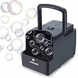 PANACARE Tragbare Automatischer Seifenblasenmaschine, Professional Blasenmaschine 1500+ Blasen pro Minute, Elektrisches Blasenspielzeug für Kinder/Hochzeit/Geburtstag/Weihnachten Party (Black)