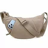 BITUOR Umhängetasche Damen & Herren Halbmond Style Halbrunde Schultertasche Anti-Diebstahl Handtasche Wasserabweisend für Reisen Arbeit Freizeit