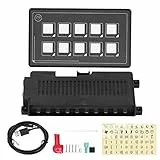 Control Switch Panel，Yctze 10P Membran Control Switch Panel Bluetooth-APP-Steuerung mit Hintergrundbeleuchtungsmodul LED-Touch Eingebauter PPTC-Ersatz für Wohnmobilboote