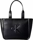 Calvin Klein Damen Tote Bag Tasche Bold Medium mit Logo, Schwarz (Black), Einheitsgröße