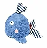 SIGIKID 39661 Badewannenspielzeug Wal, Stofftier für die Badewanne: Spiel & Spaß im Wasser beim Baden, für Kinder ab 12 Monaten, Blau/Wal 17x18 cm
